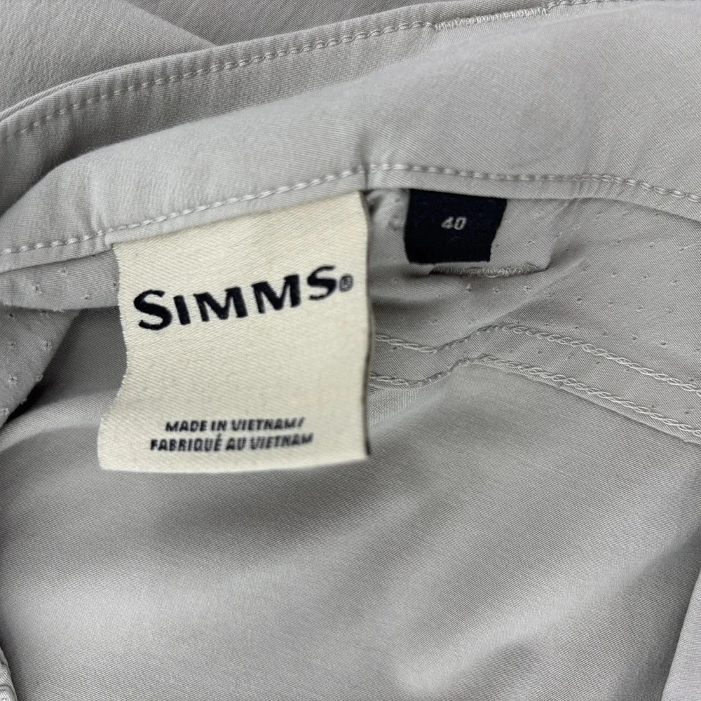 Simms Guide Series Pants Mens 40 Fishing‎ Outdoors Beige Relaxed Cargo